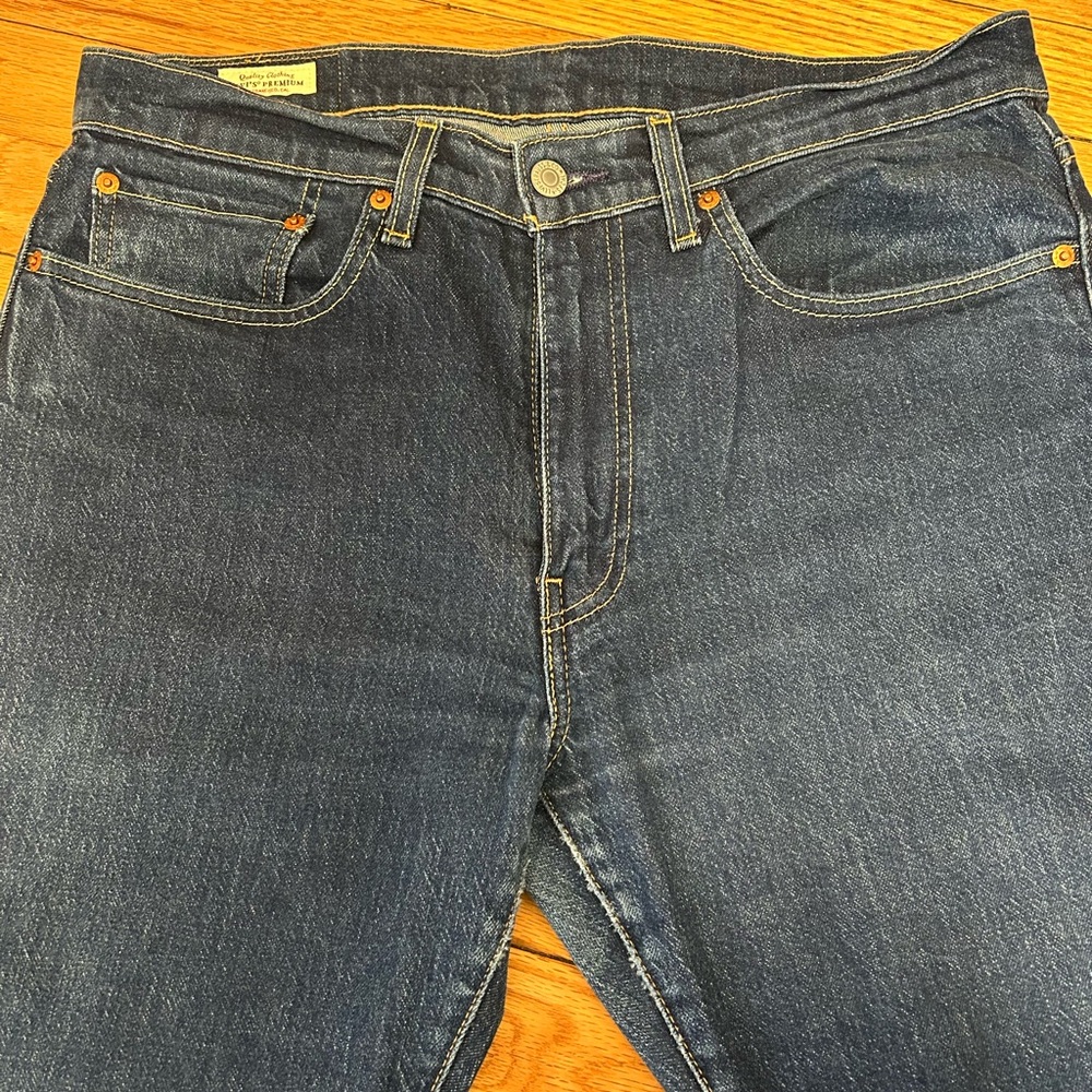 Levi’s dark blue jeans